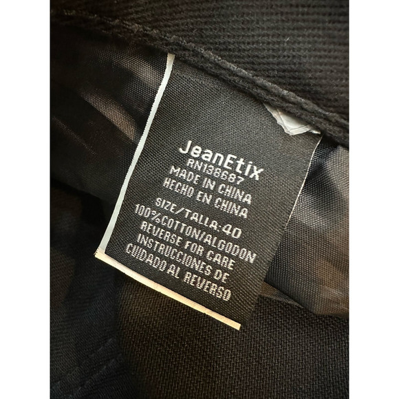 Jeanetix paint splattered black jeans size 40 x 32 - Picture 7 of 11